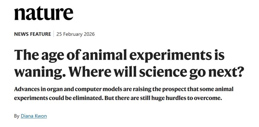 Nature：动物实验正在退出历史舞台？