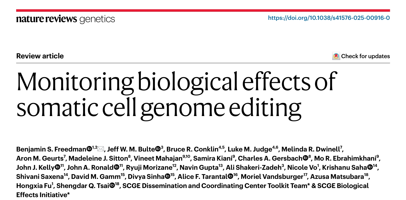 评估基因组编辑疗法靶向与非靶向生物效应的多维监测体系