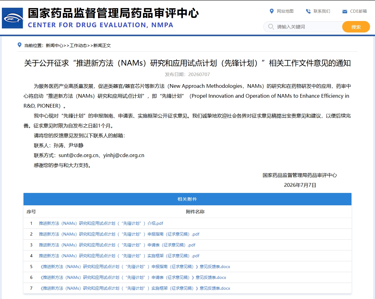 告别“唯动物试验”？CDE“先锋计划”征求意见，类器官与器官芯片迎来监管里程碑